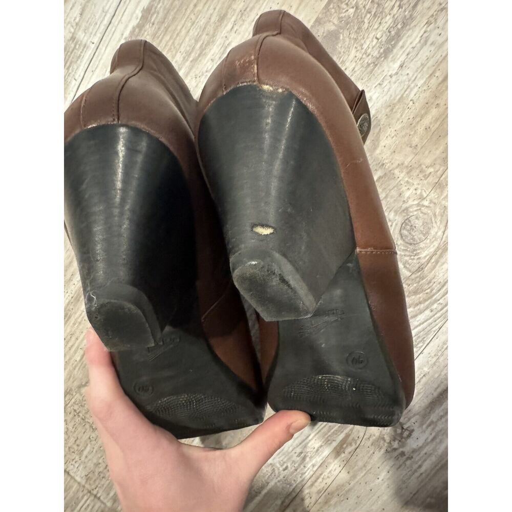 DANSKO Brown Leather "Baker" Heeled Booties With Button Detail Sz 40 US 9.5-10 - Picture 8 of 10